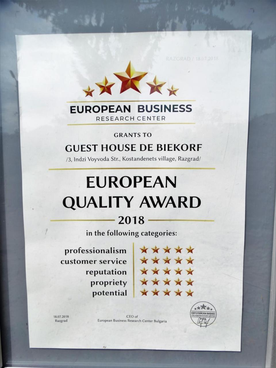 Guest House Biekorf Kostandenets Dış mekan fotoğraf